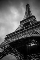 Akustikbild Eiffel Tower Paris Black &amp; White